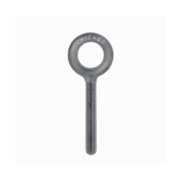 Chicago Hardware Machinery Eye Bolt 3/8"16, 4 in Shank, 1 in ID, Steel